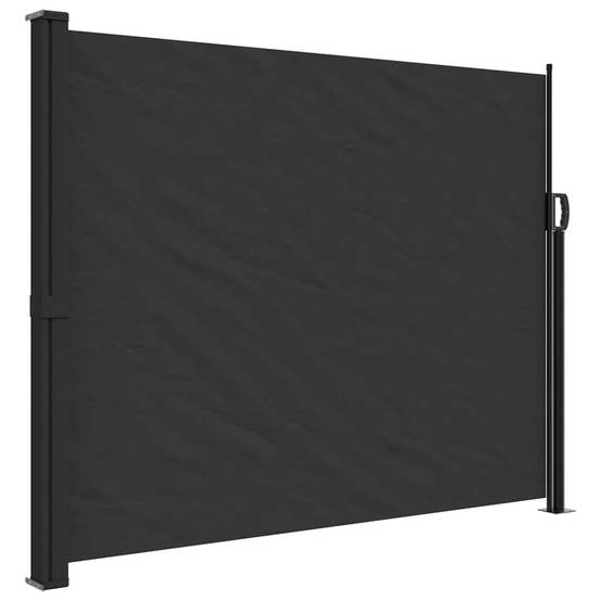 Auvent latéral rétractable polyester et acier noir 500 x 160 cm - PANGIVO - Image 2