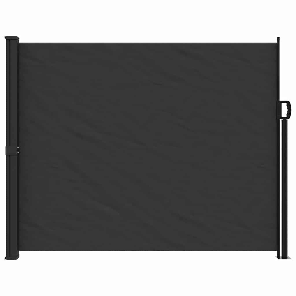 Auvent latéral rétractable polyester et acier noir 500 x 160 cm - PANGIVO - Image 3
