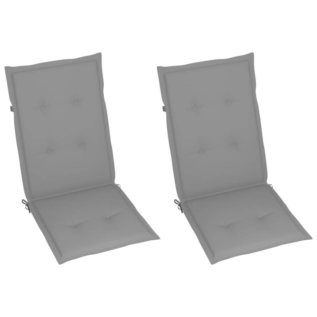Vidaxl - Chaise à bascule avec coussins Gris Bois d'acacia massif vidaXL 3064210 - Image 6