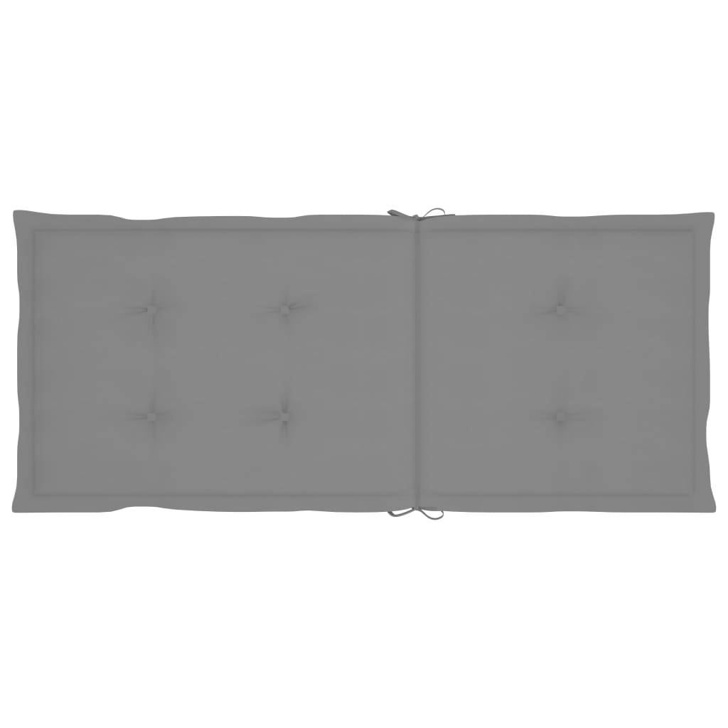 Vidaxl - Chaise à bascule avec coussins Gris Bois d'acacia massif vidaXL 3064210 - Image 7