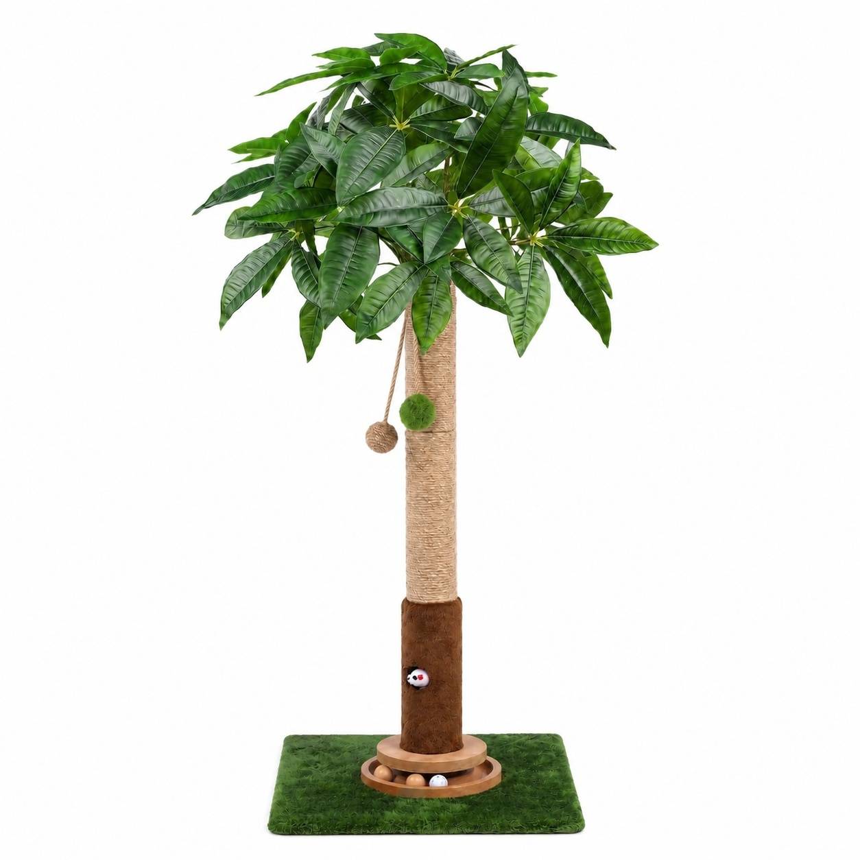 Centre d'Activité pour Chat Arbre à Gratter Avec Tunnel Souris Jouets Interactifs Base Stable - Image 1