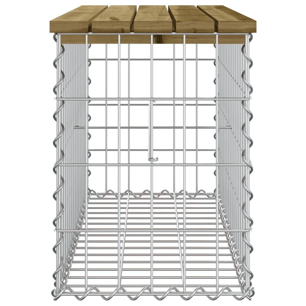 Maison Chic - Banc de jardin - Banc d'extérieur - Banquette design gabion 83x31,5x42 cm bois de pin imprégné - Image 4