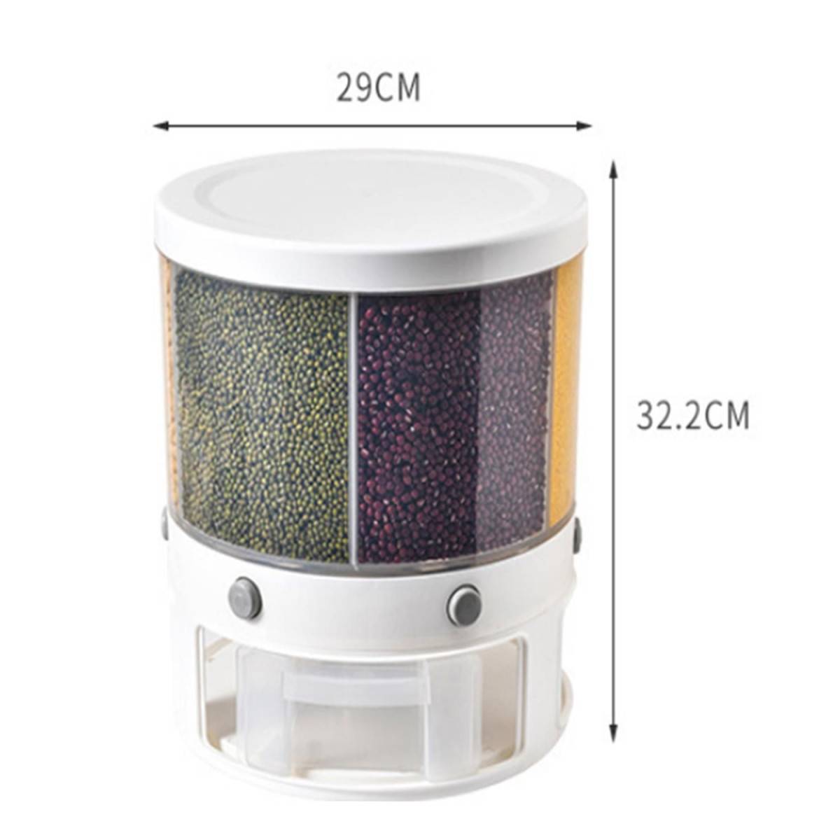 Cook Concept - Distributeur Rotatif "6 Compartiments" 32cm Blanc - Image 5
