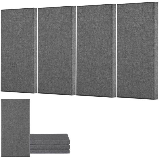 Vevor - VEVOR Panneaux acoustiques muraux autocollants, lot de 4 en fibre de verre 60x30x5 cm, NRC 0,95, pose 3M sans perçage, gris. - Image 1