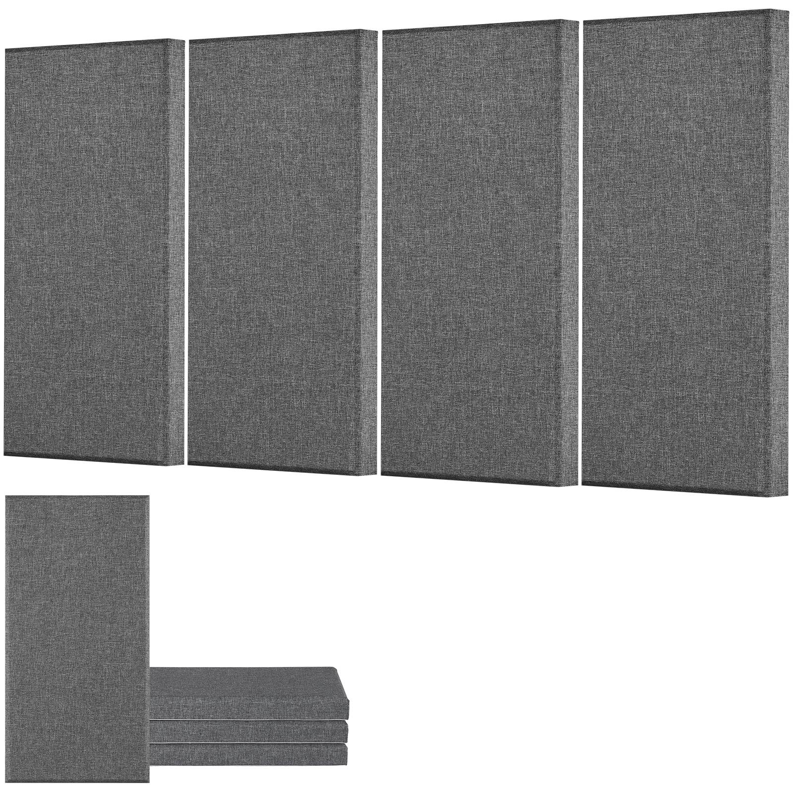 Vevor - VEVOR Panneaux acoustiques muraux autocollants, lot de 4 en fibre de verre 60x30x5 cm, NRC 0,95, pose 3M sans perçage, gris. - Image 1