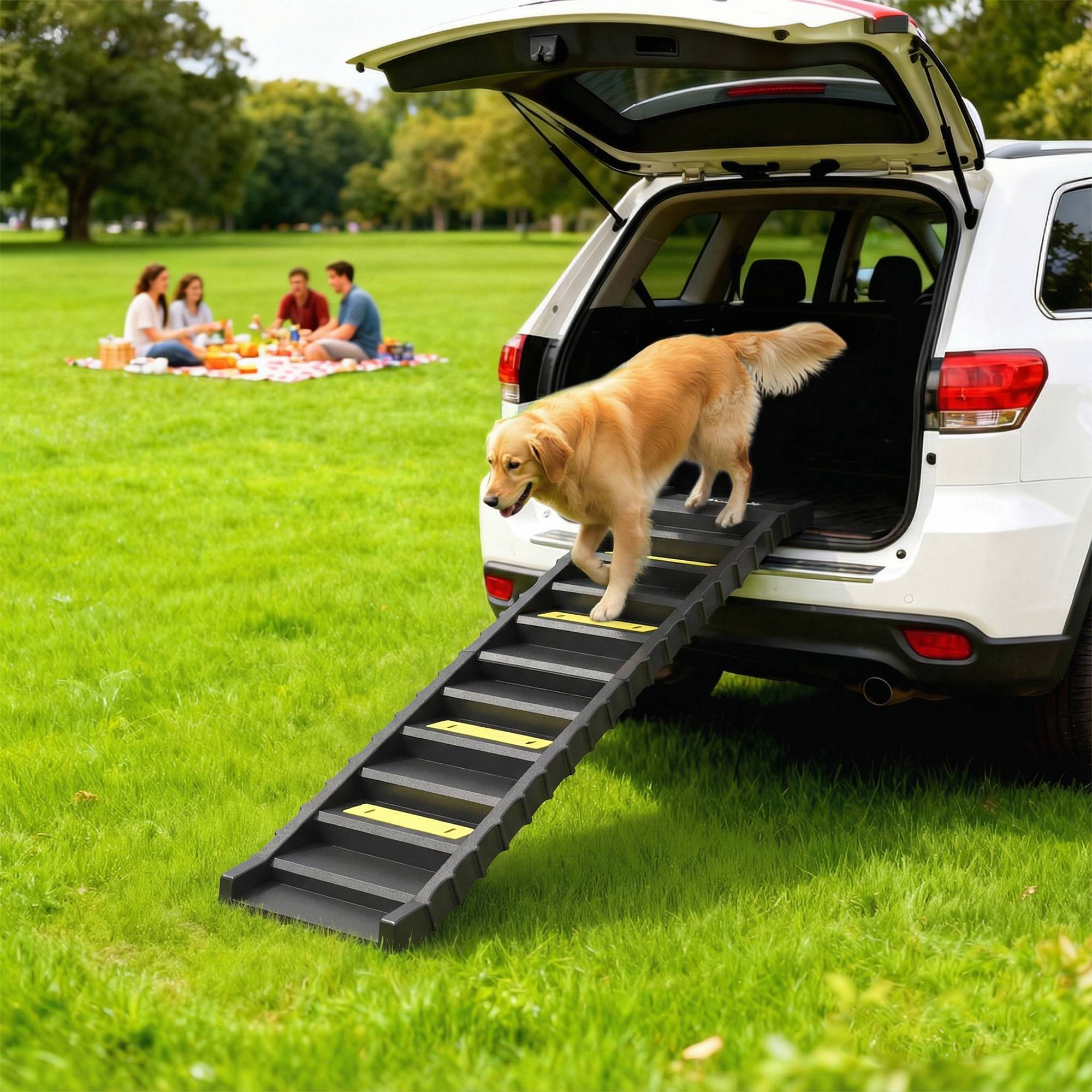 Sans Marque - Rampe pliable, SUV, antidérapant, grand chien -25kg, 154x40cm, noir - Image 4