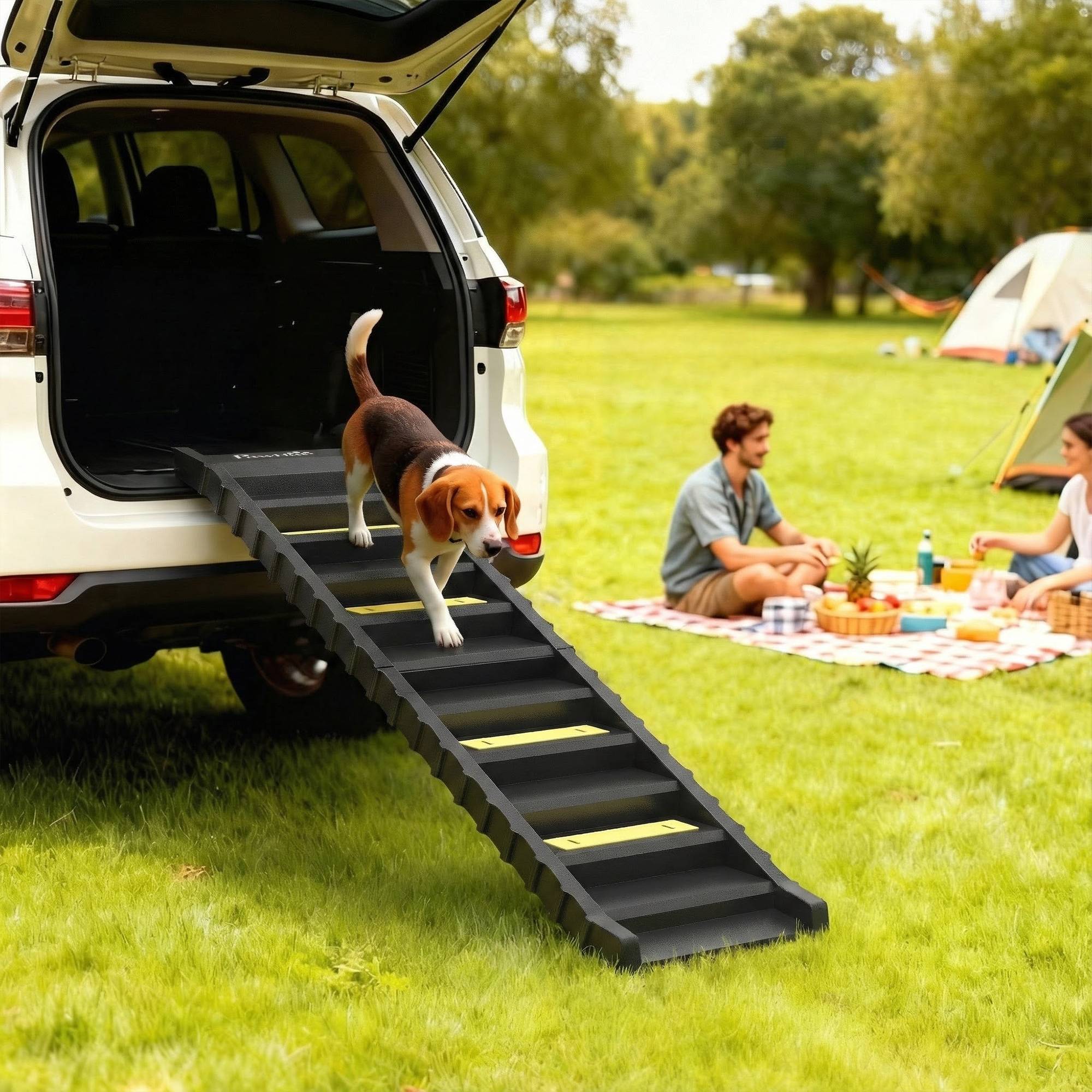 Sans Marque - Rampe pliable, SUV, antidérapant, grand chien -25kg, 154x40cm, noir - Image 3