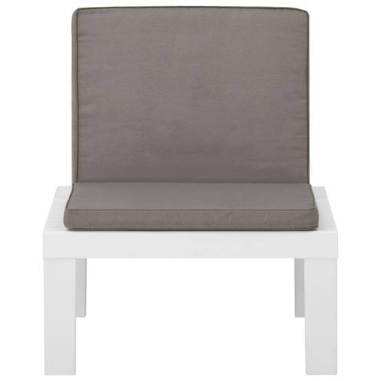 ComfortXL - Salon de jardin 4p Plastique avec Coussins pour Terrasse Balcon Blanc – ComfortXL Outdoor Living - Image 4