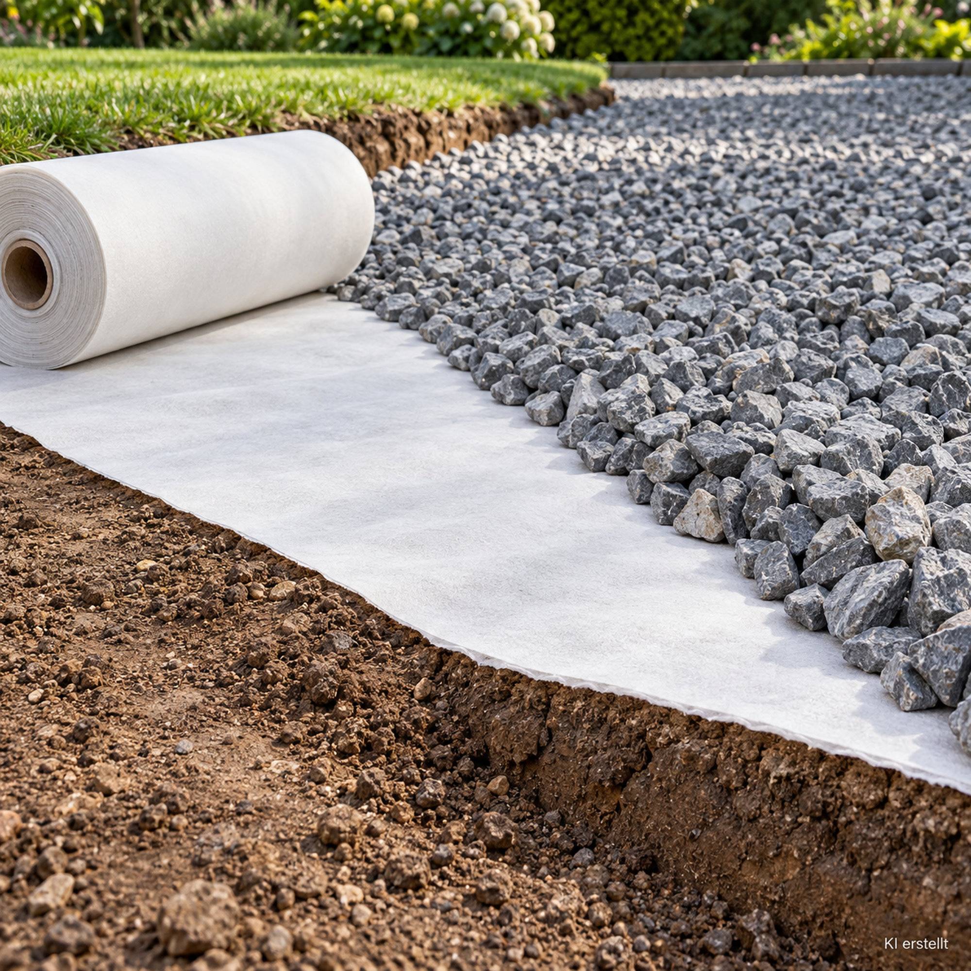 Aquagart - 25 m² Aquagart Géotextile de protection et drainage 300 g/m², polyester, largeur 1 m, épaisseur env. 1,3 mm, GRK 3 - Image 8