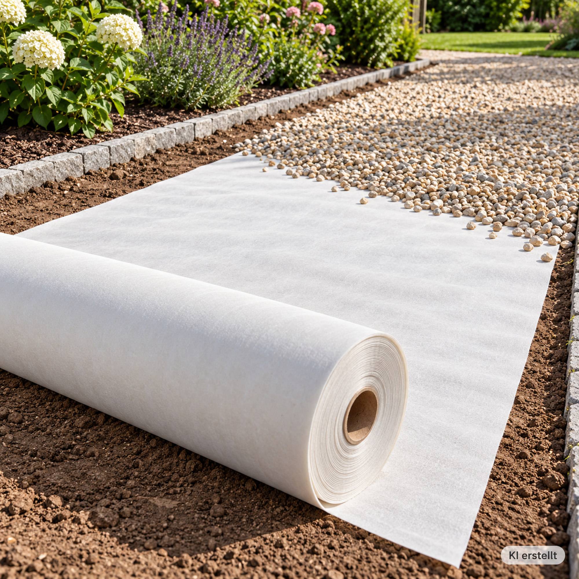 Aquagart - 25 m² Aquagart Géotextile de protection et drainage 300 g/m², polyester, largeur 1 m, épaisseur env. 1,3 mm, GRK 3 - Image 4