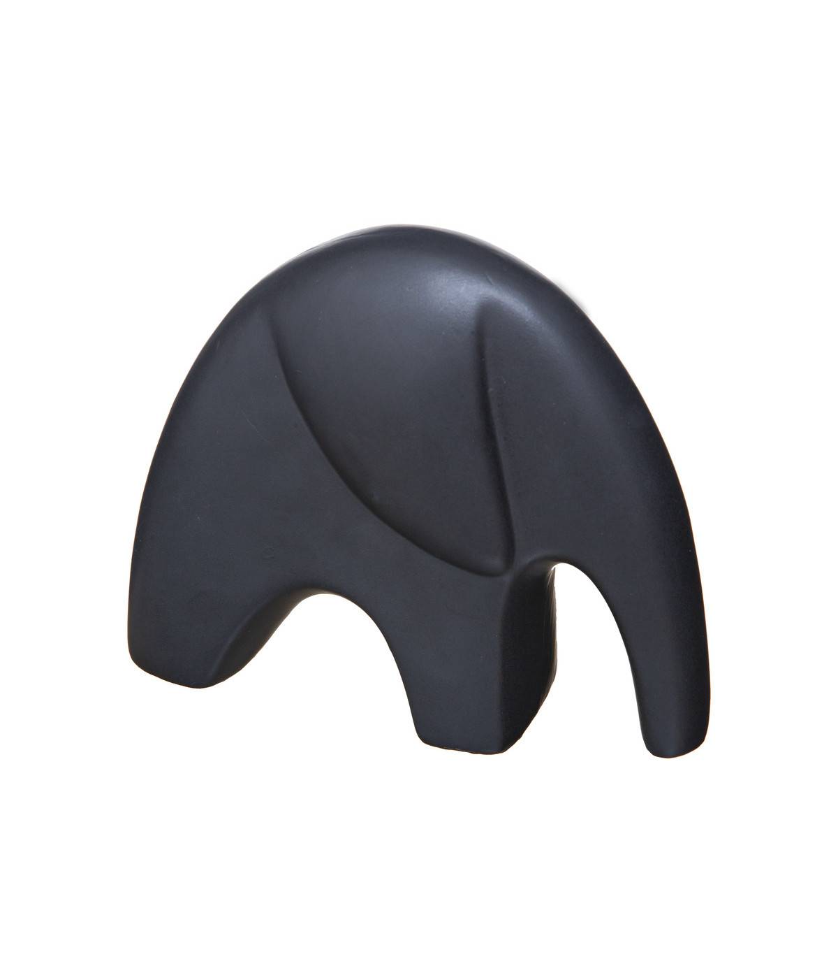 Objet déco Set de 2 Éléphants en céramique noire - Image 3
