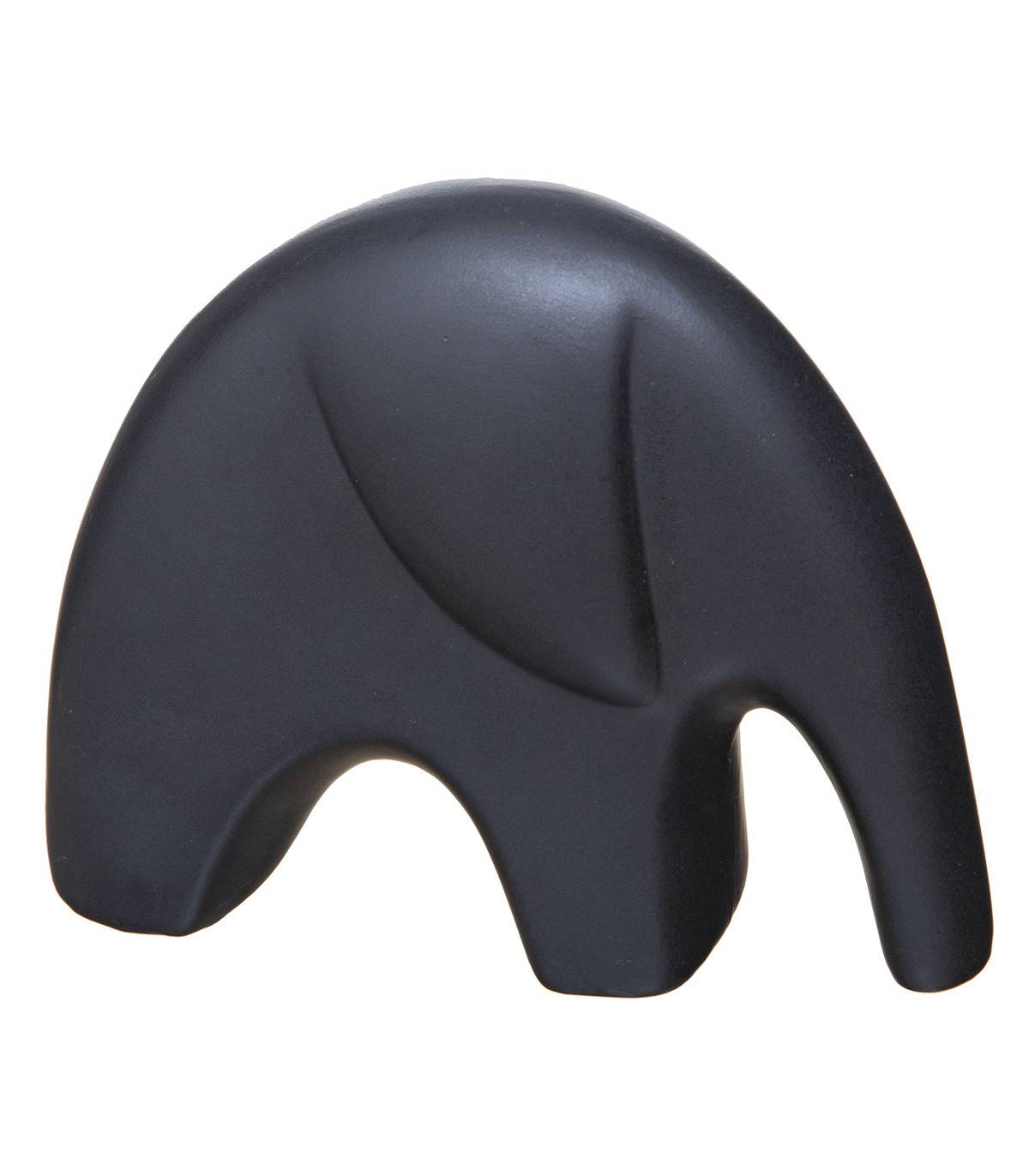 Objet déco Set de 2 Éléphants en céramique noire - Image 2
