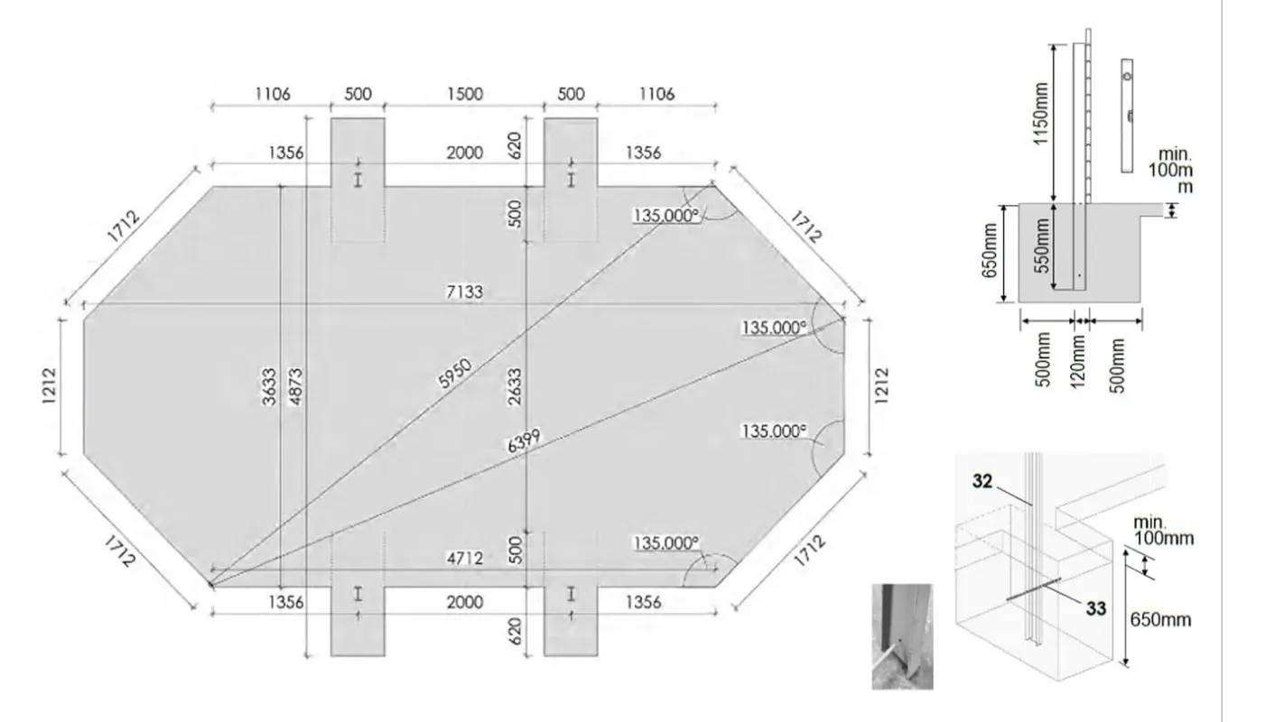 Altanka - Piscine en bois 7,57x4,07 - H.1,31 m fixations à sceller - BAS745OSPI+SZA - Image 7
