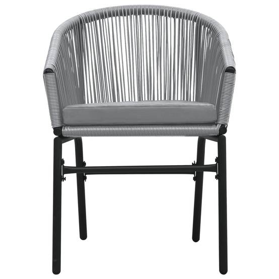 Salon de Jardin 4P 140cm Rotin PVC avec Coussins Gris – ComfortXL Outdoor Living - Image 5
