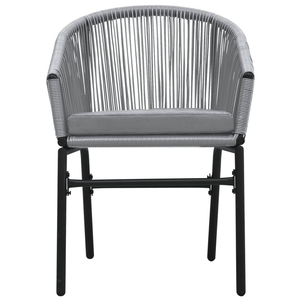 Salon de Jardin 4P 140cm Rotin PVC avec Coussins Gris – ComfortXL Outdoor Living - Image 5