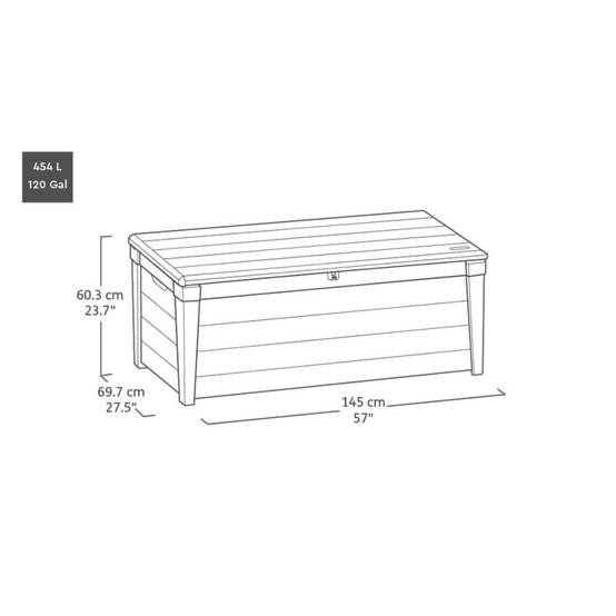 Keter - Coffre de rangement Marron Brightwood 454L - KETER - Image 8
