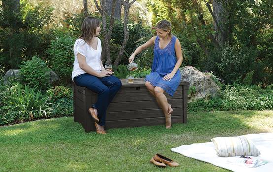 Keter - Coffre de rangement Marron Brightwood 454L - KETER - Image 3