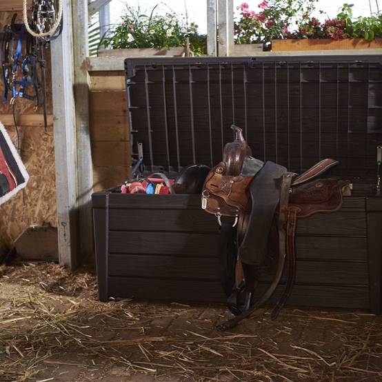 Keter - Coffre de rangement Marron Brightwood 454L - KETER - Image 7