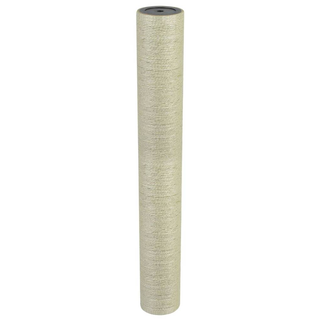Grattoir pour chats sisal beige 8 x 8 x 60 cm, Poids:0.8kg - PANGIVO - Image 1
