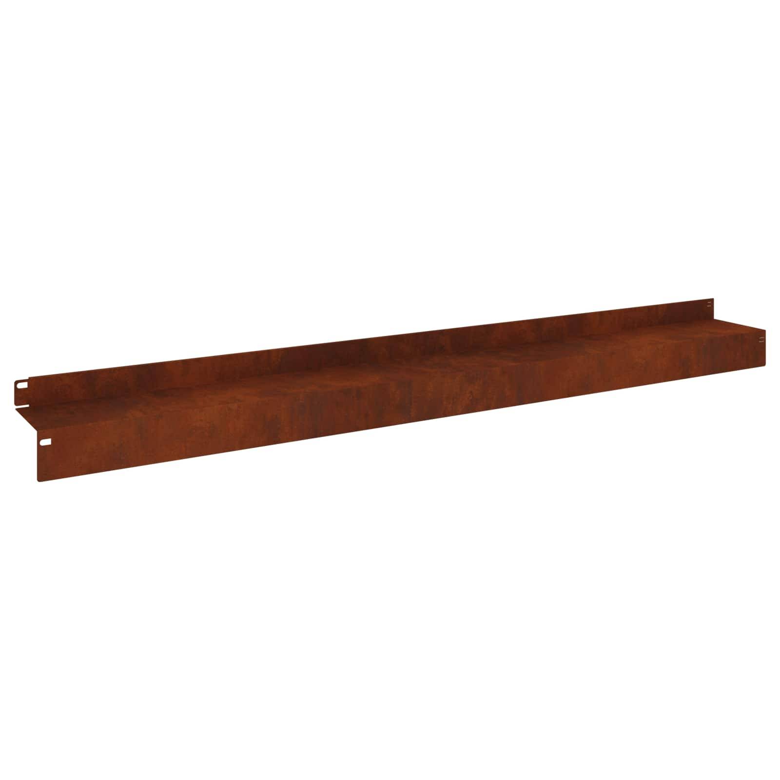 Bordure de jardin acier aménagement extérieur séparation 20 pcs 100x10x8 cm Marron rouille - ComfortXL Outdoor Living - Image 2