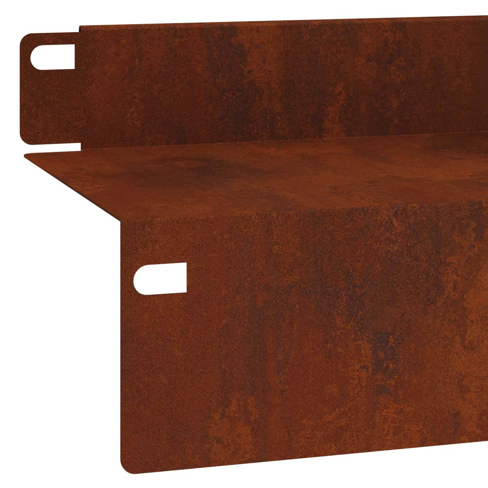 Bordure de jardin acier aménagement extérieur séparation 20 pcs 100x10x8 cm Marron rouille - ComfortXL Outdoor Living - Image 7
