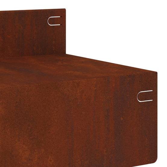 Bordure de jardin acier aménagement extérieur séparation 20 pcs 100x10x8 cm Marron rouille - ComfortXL Outdoor Living - Image 6