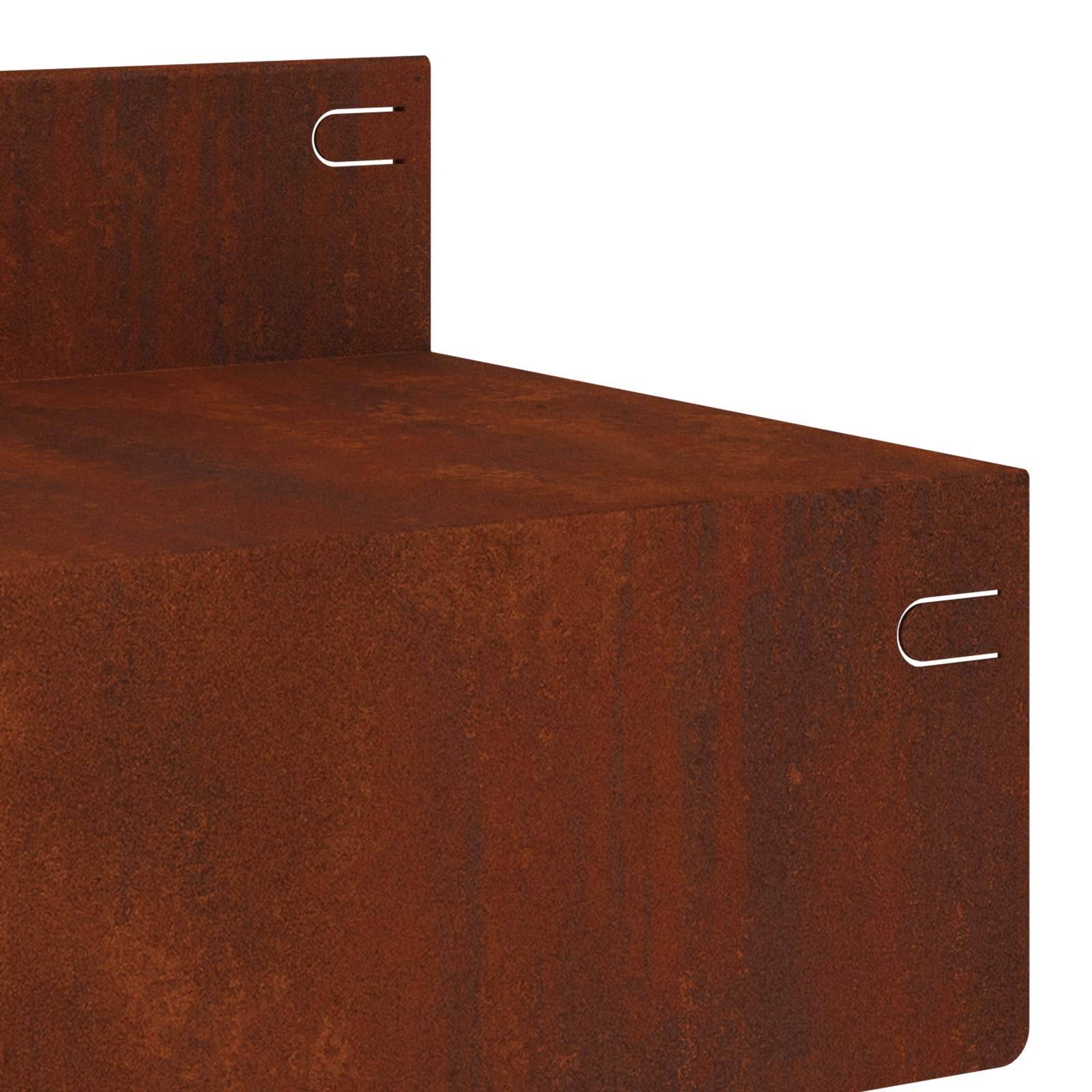 Bordure de jardin acier aménagement extérieur séparation 20 pcs 100x10x8 cm Marron rouille - ComfortXL Outdoor Living - Image 6