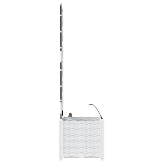 Cache-pot | Bac à fleurs de jardin Blanc 40 x 40 x 142 cm Acier - Image 7