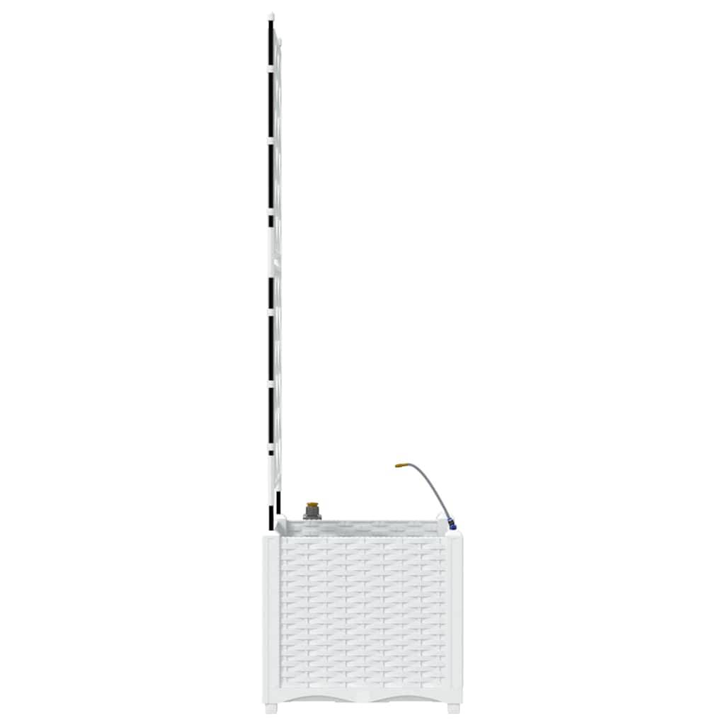 Cache-pot | Bac à fleurs de jardin Blanc 40 x 40 x 142 cm Acier - Image 7
