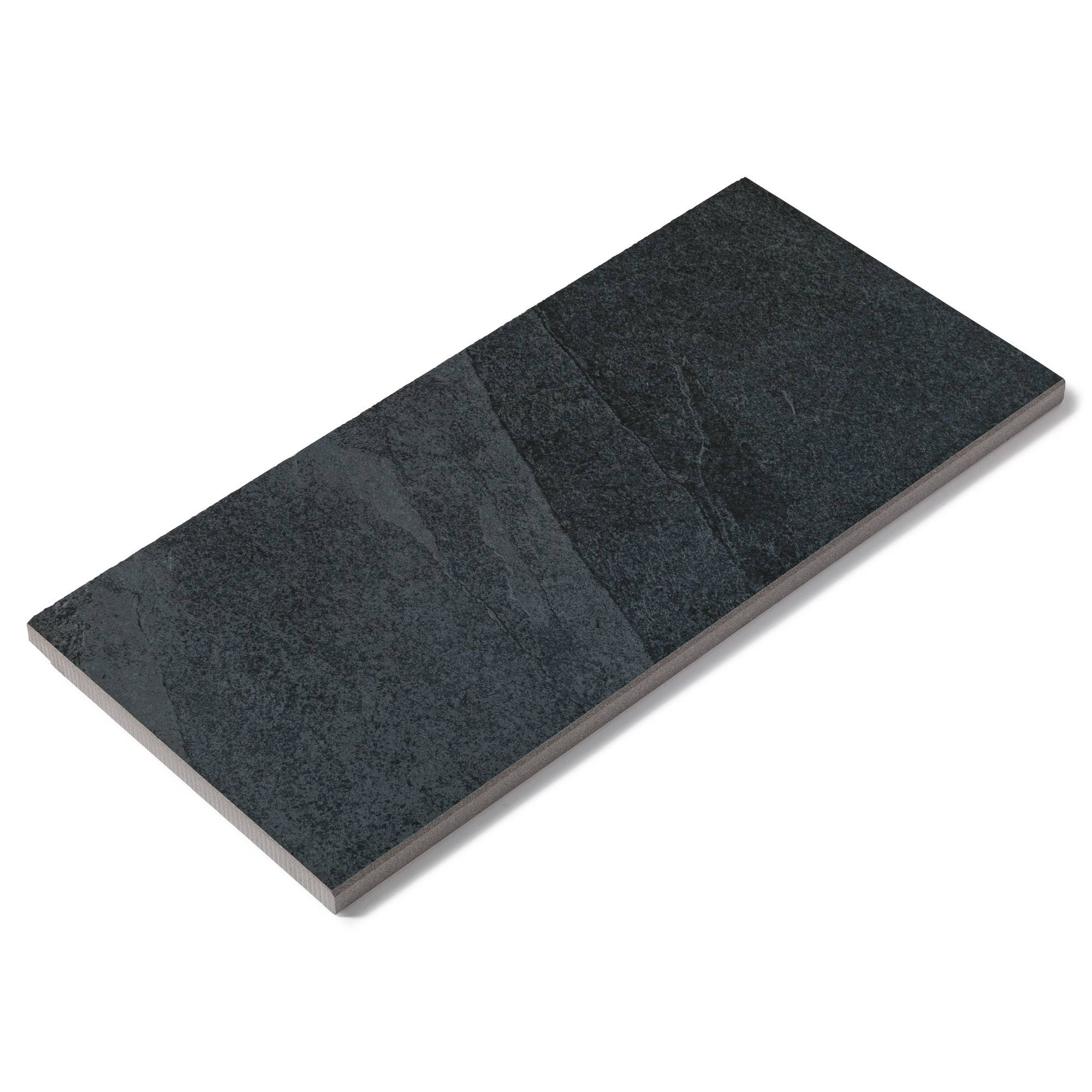 Margelle de piscine effet Ardoise Noire 60x28x2 cm Bord Droit Pietra - RO'MA CARRELAGE - Image 3
