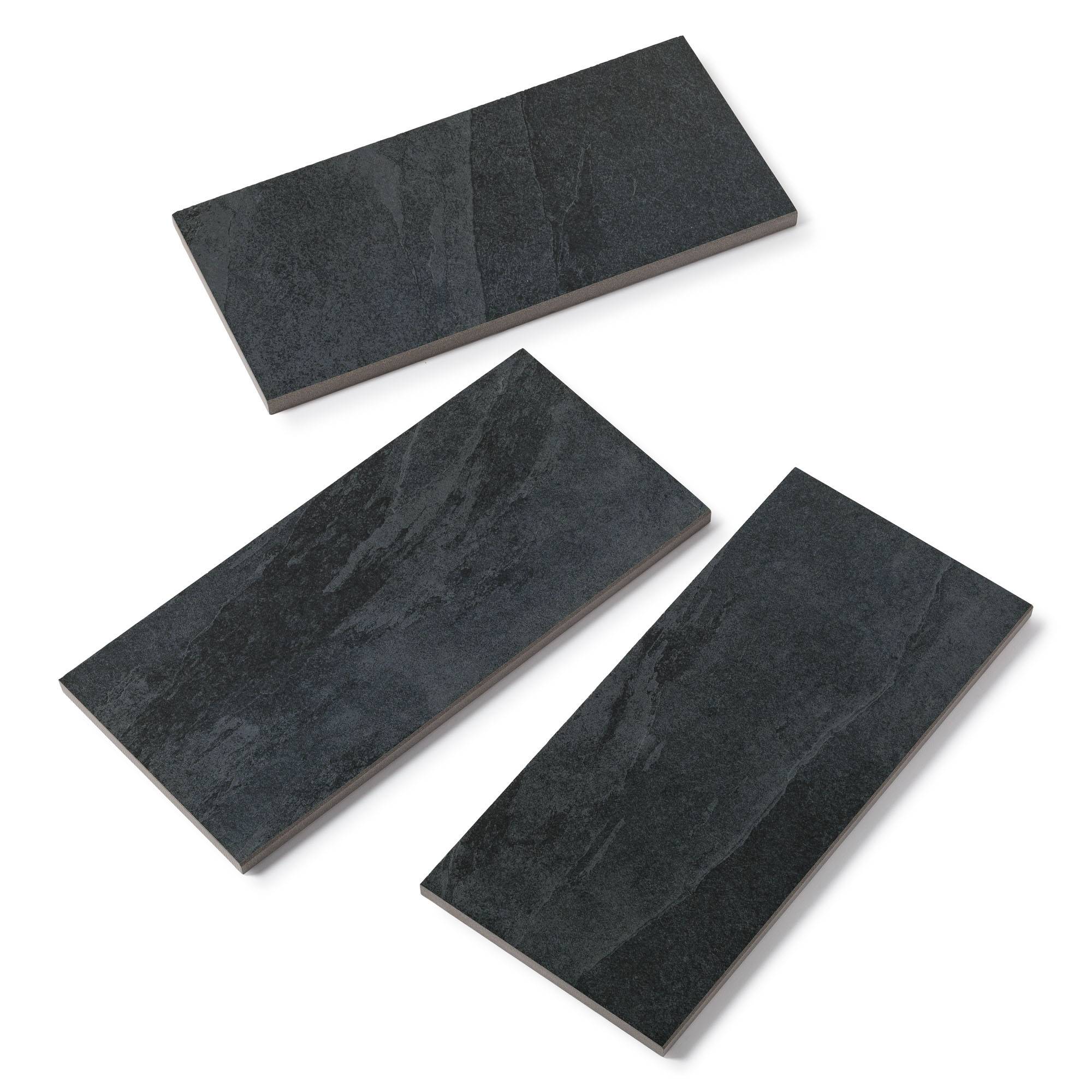 Margelle de piscine effet Ardoise Noire 60x28x2 cm Bord Droit Pietra - RO'MA CARRELAGE - Image 4