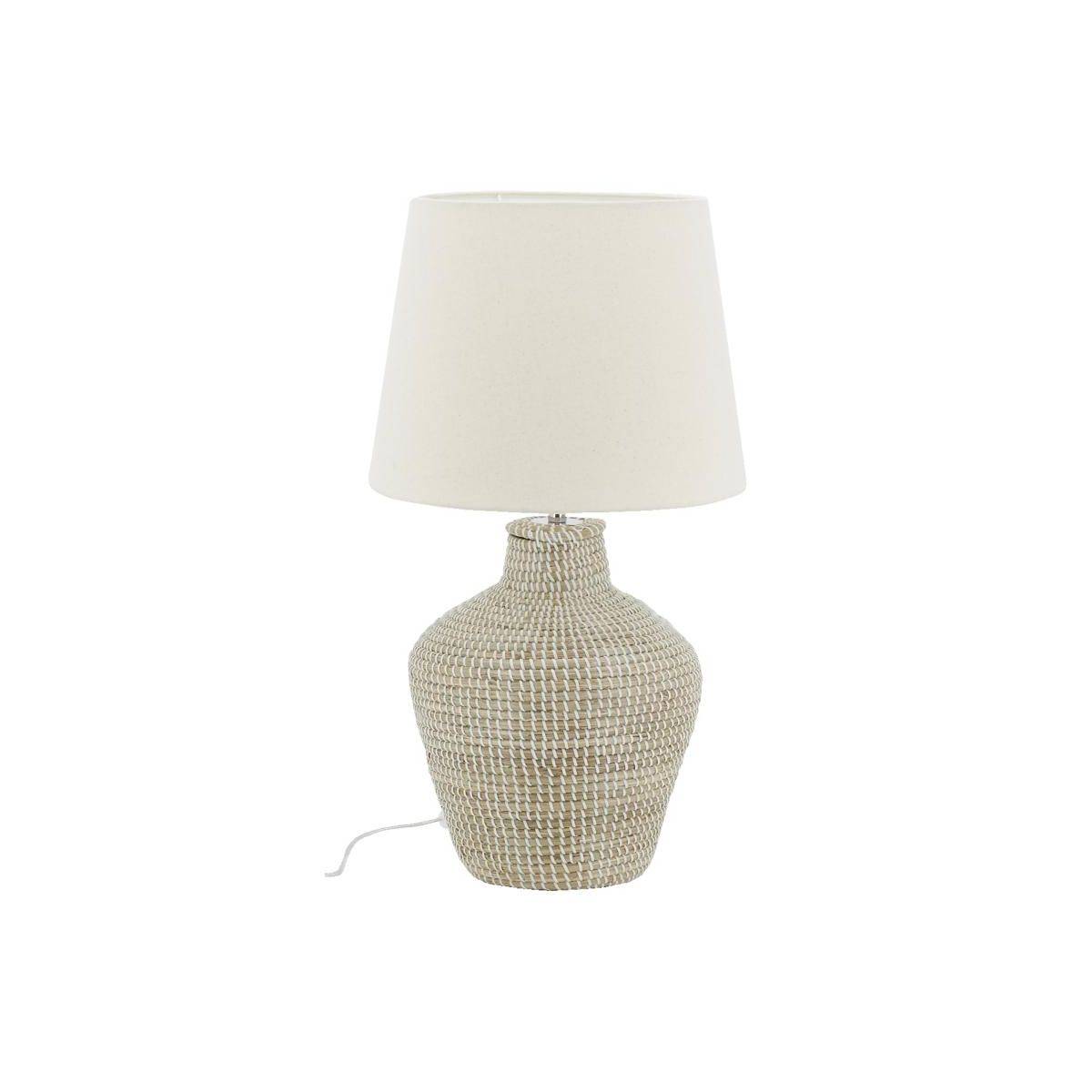 Aubry Gaspard - Lampe en jonc et coton Amphore - Image 1