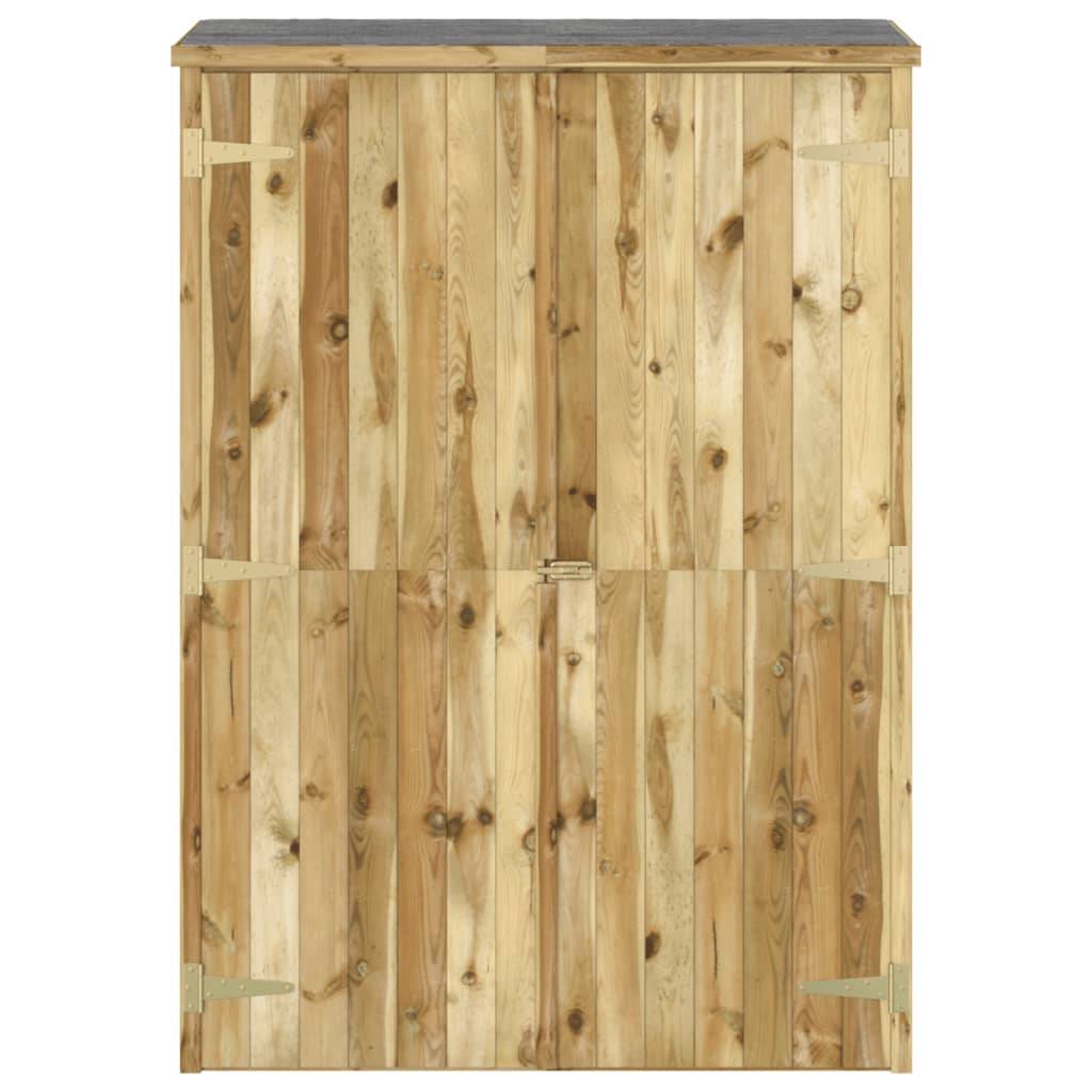 Helloshop26 - Abri de jardin cabane cabanon maison de stockage remise extérieur hangar outils robuste 123 x 45 x 171 cm Bois de pin imprégné marron - Image 2