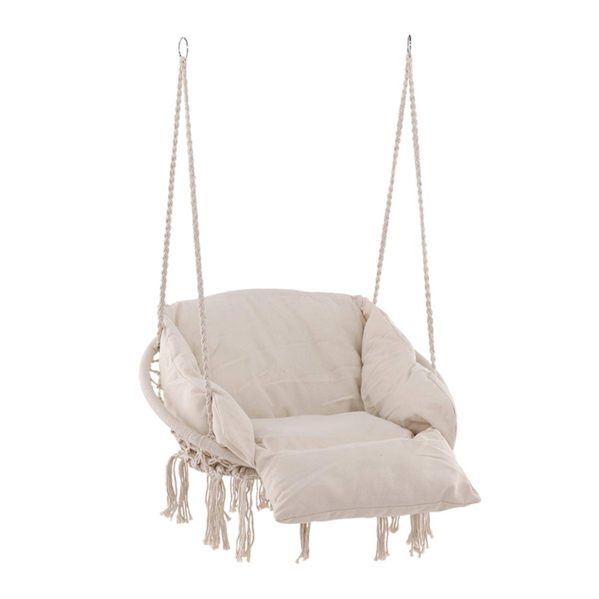 Paris Prix - Fauteuil Suspendu "Hamtic" 90cm Blanc - Image 1