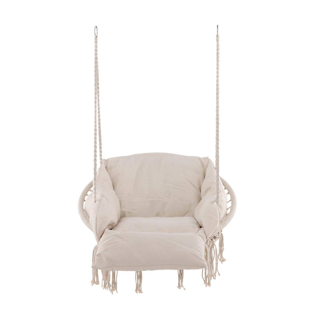 Paris Prix - Fauteuil Suspendu "Hamtic" 90cm Blanc - Image 2