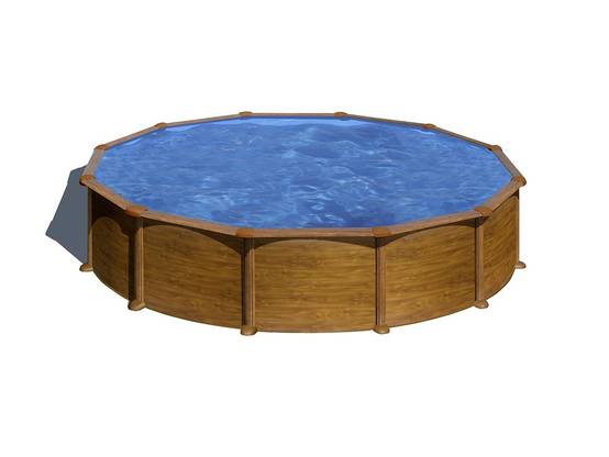Gré - Piscine acier aspect bois Mauritius ronde 5,70 x 1,32 m - Gré - Image 1