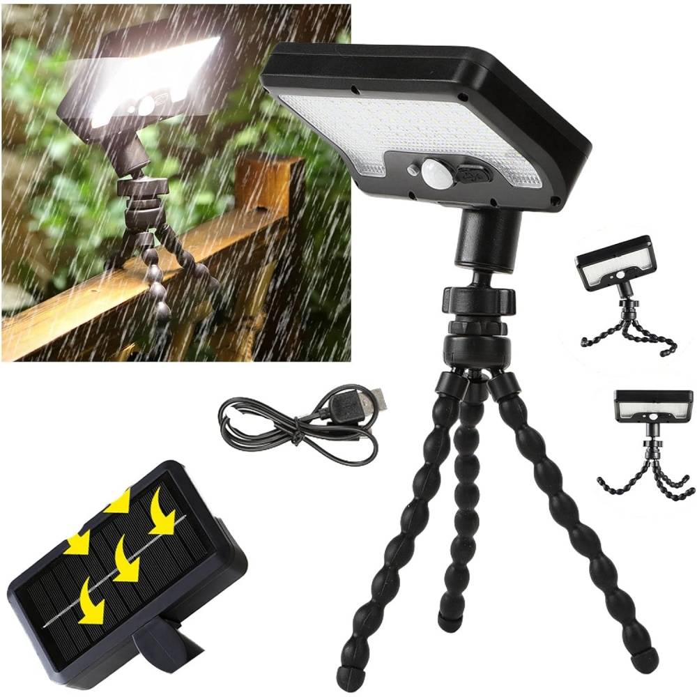 Appliques Solaires D'extérieur étanches IP67, 4 Lampes Solaires Blanches Avec 3 Modes Pour Jardin Et Cour 97134878