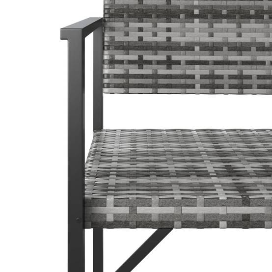 Vidaxl - Banc de jardin à 2 places gris résine tressée vidaXL 364122 - Image 4