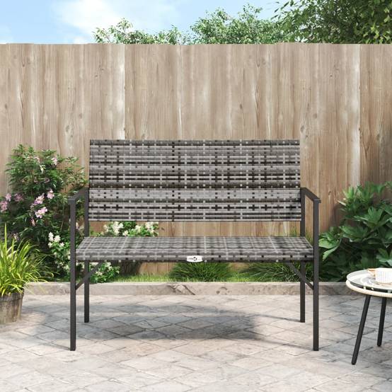 Vidaxl - Banc de jardin à 2 places gris résine tressée vidaXL 364122 - Image 1
