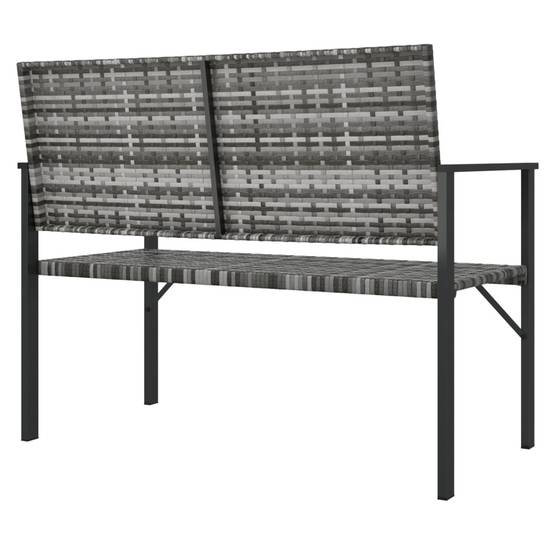 Vidaxl - Banc de jardin à 2 places gris résine tressée vidaXL 364122 - Image 6