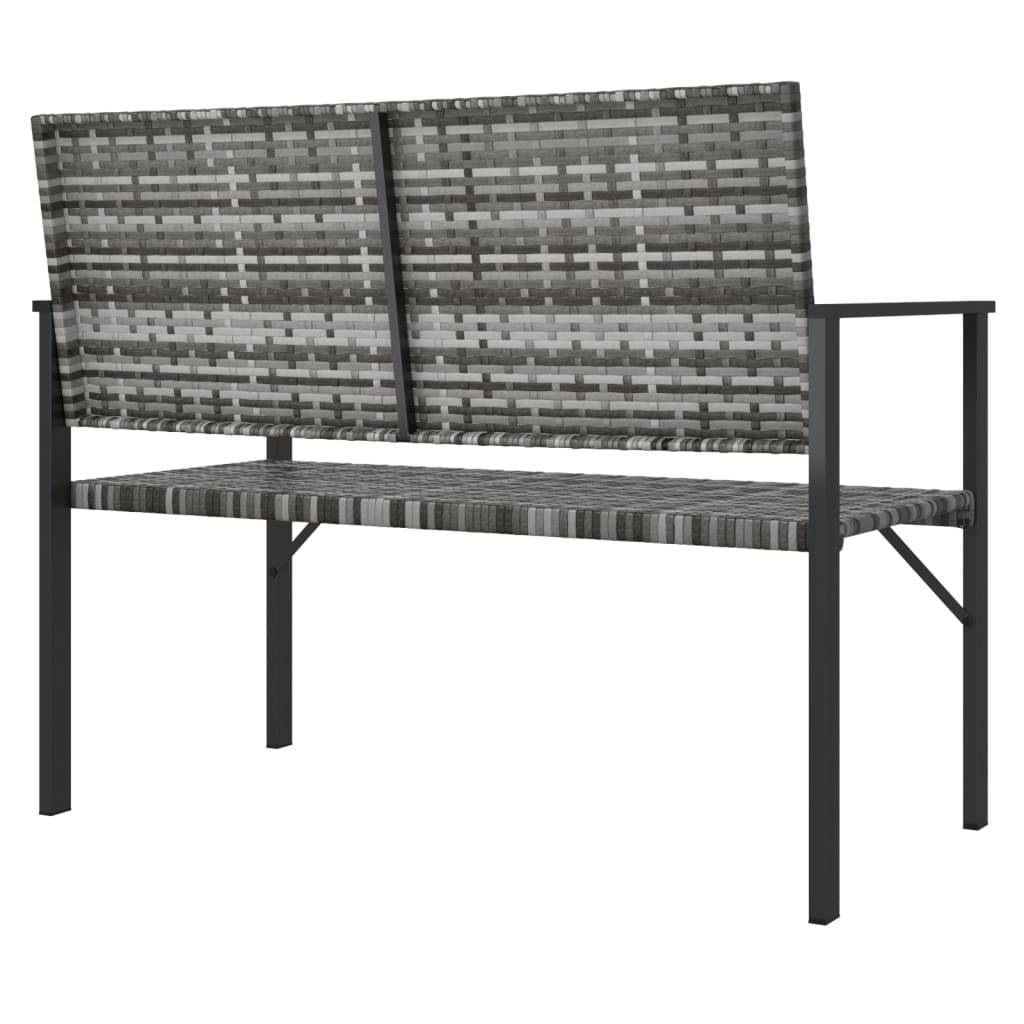 Vidaxl - Banc de jardin à 2 places gris résine tressée vidaXL 364122 - Image 6