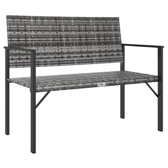 Vidaxl - Banc de jardin à 2 places gris résine tressée vidaXL 364122 - Image 2