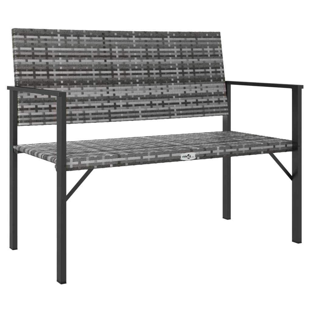 Vidaxl - Banc de jardin à 2 places gris résine tressée vidaXL 364122 - Image 2