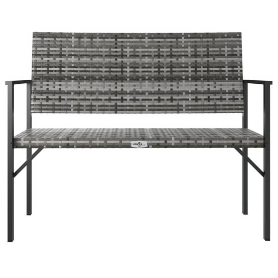 Vidaxl - Banc de jardin à 2 places gris résine tressée vidaXL 364122 - Image 7
