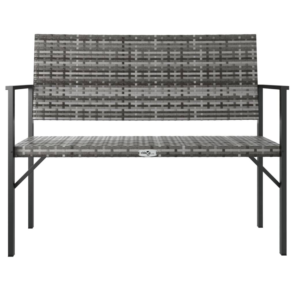 Vidaxl - Banc de jardin à 2 places gris résine tressée vidaXL 364122 - Image 7