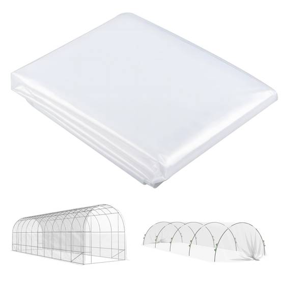 Bâche de serre extra épaisse 8x10m, film de jardin imperméable à l'eau avec protection contre les UV - Image 1