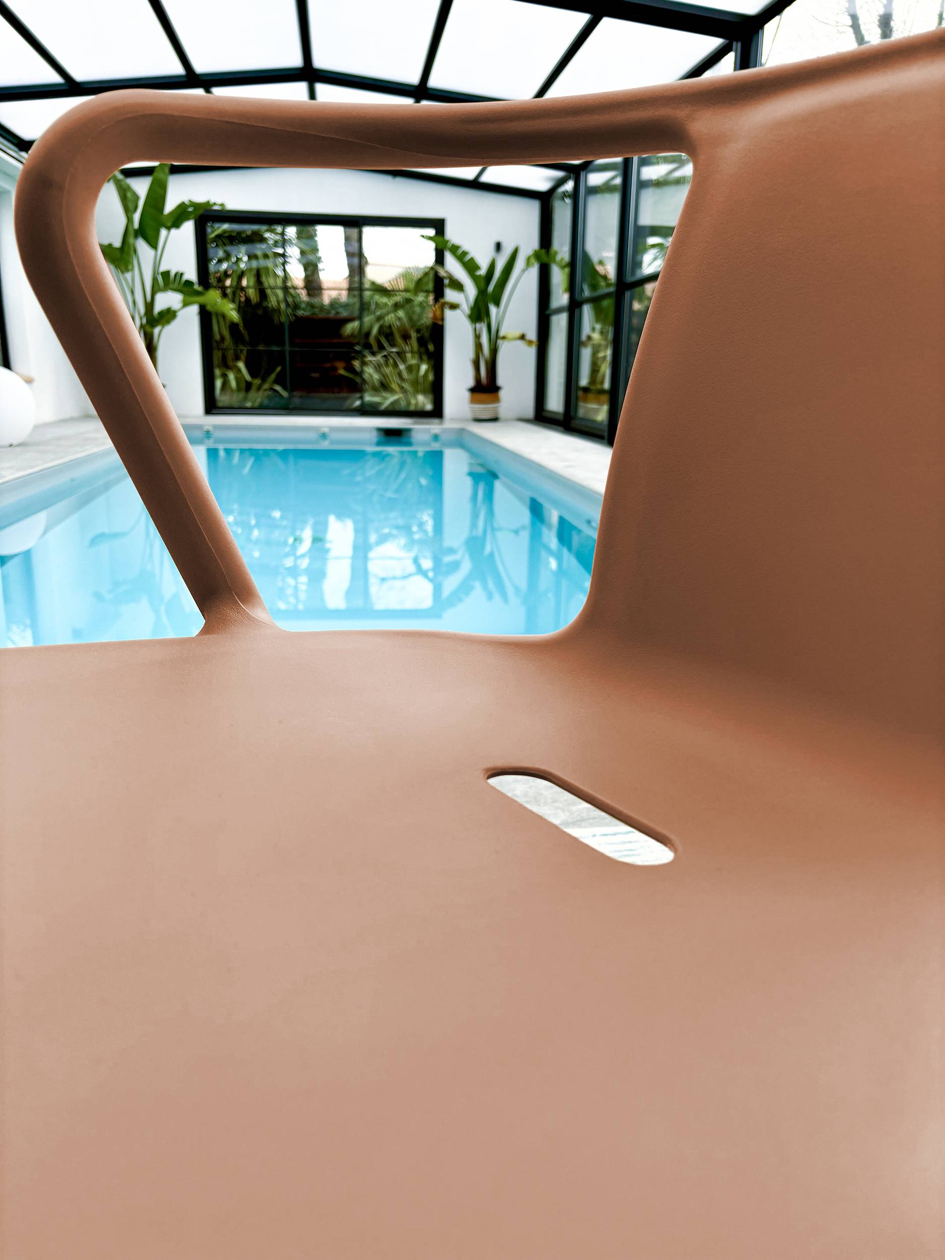 Fauteuil de jardin empilable en Polypropylène - Terracotta - DIEGO - Image 5