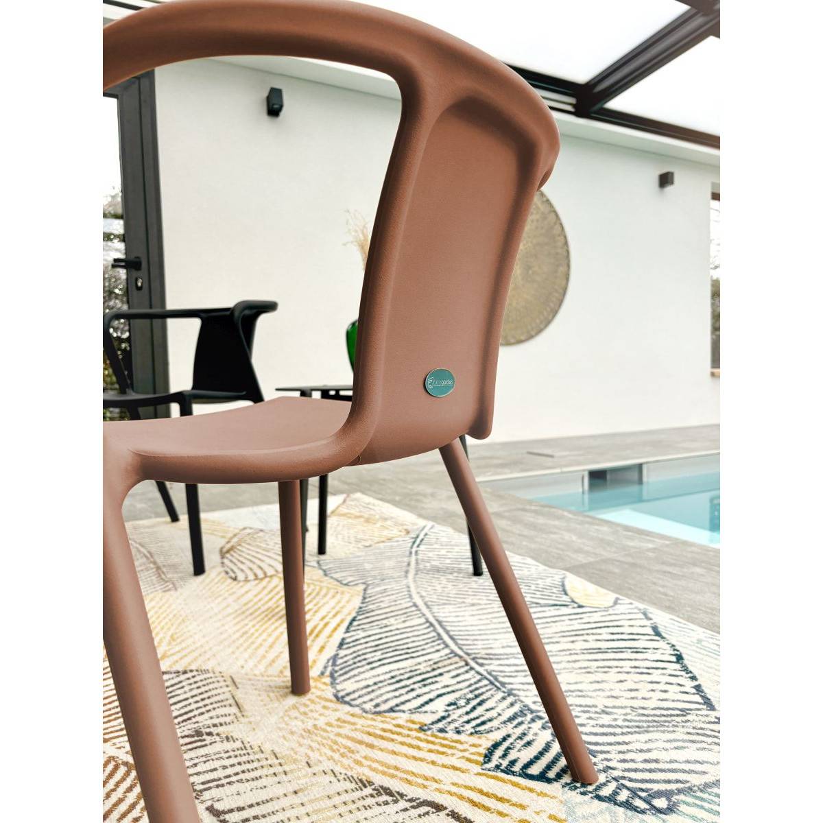 Paris Prix - Fauteuil de Jardin Empilable "Diego" 72cm Terracotta - Image 3