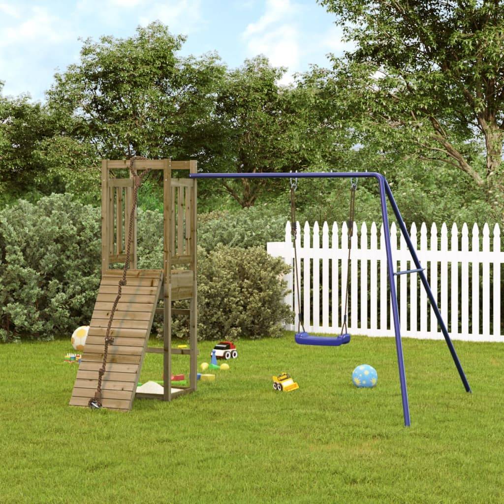 Aire de jeux d'extérieur - Jeu Plein air enfant bois de pin imprégné-JU1595 - Image 2