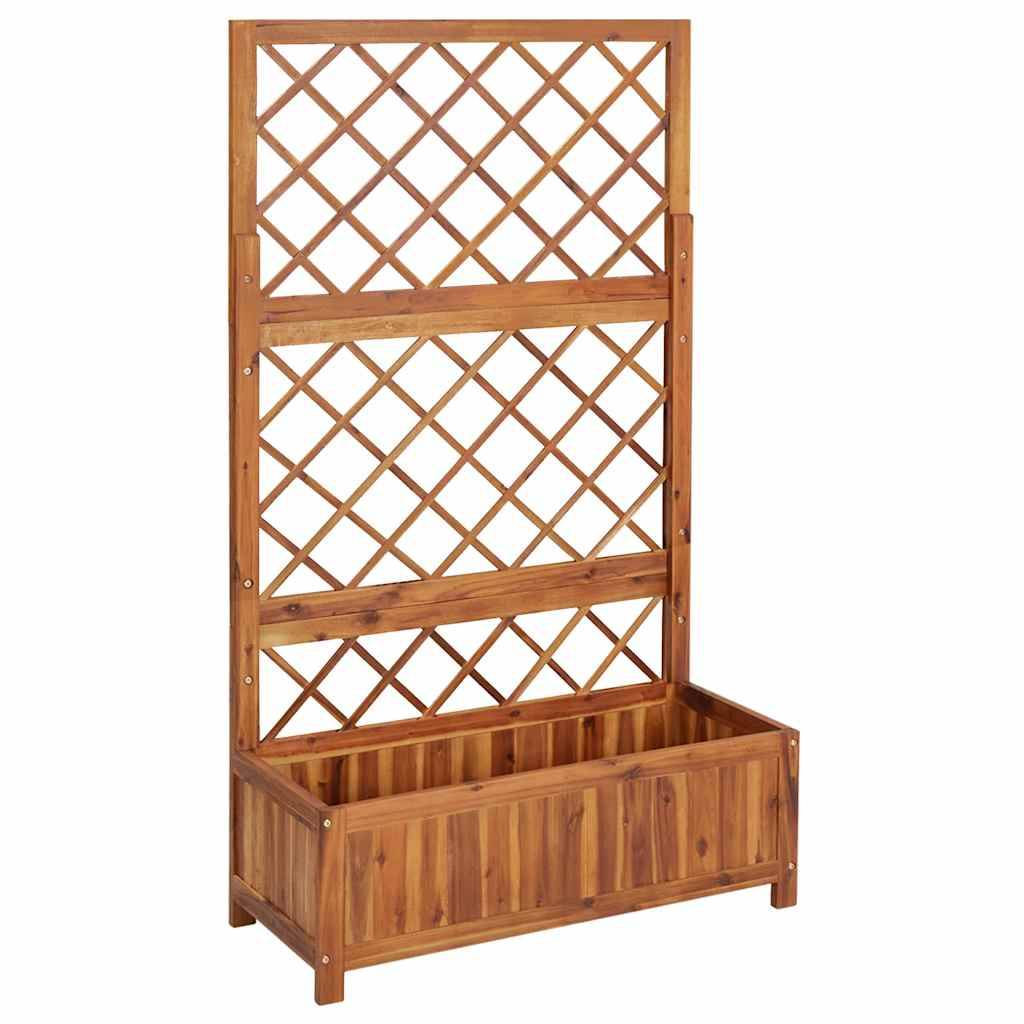 Vidaxl - Lit surélevé avec treillis 85x38x150 cm Bois massif d'acacia vidaXL 316542 - Image 2